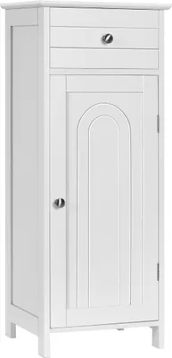 Produktbild von Badezimmer-Bodenschrank Freistehender Schrank mit Schublade Badschrank 35,6 x 30,5 x 88 cm Weiß