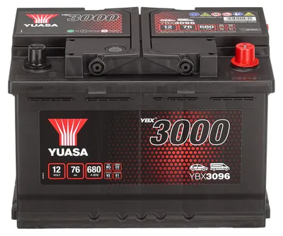 Produktbild von YUASA YBX3000 Starterbatterie 12V 76Ah 680A/EN L3 für Auto LKW Batterie