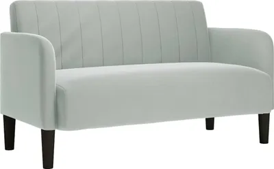 Produktbild von vidaXL Zweisitzer-Sofa Hellgrau 109 cm Samt