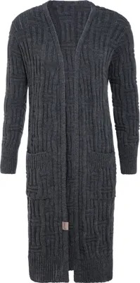 Produktbild von Knit Factory Bobby Lange Strickjacke - Anthrazit - 40/42