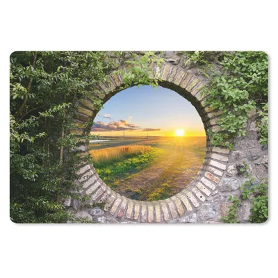 Produktbild von MuchoWow® Schreibtischunterlage Landleben - Ausblick - Sonne 60x40 cm - XXL Mauspad - Großes Mauspad