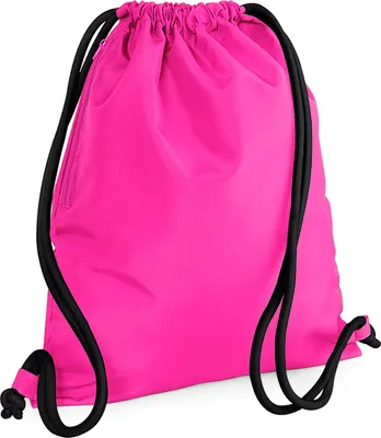 Produktbild von Bagbase Icon Turnbeutel BC3396 (Einheitsgröße) (Fuchsia/Schwarz)