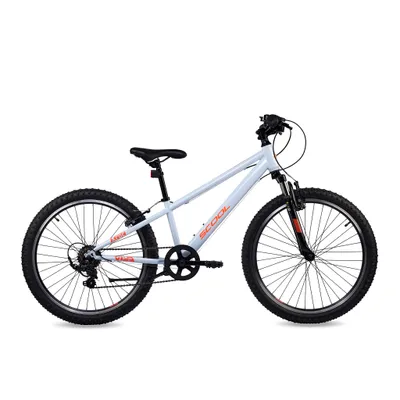 Image de Vélo enfant 24 pouces, 6 vitesses, VTT enfant, S’COOL Xroc, à partir de 7-11 ans, 130-150 cm, gris/orange fluo