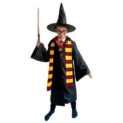 Zdjęcie produktu dla Strój Czarodzieja Maga Halloween dużo dodatków 145 cm