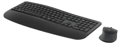 Imagen del producto de Logitech Signature Comfort Plus Combo MK880, inalámbrico, tecnología inalámbrica RF + Bluetooth, teclado con mecanismo de pulsación, distribución QWERTY, color grafito, incluye ratón
