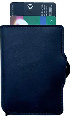Produktbild von Lobwerk Mini Wallet Slim Wallet Geldbörse Premium Portemonnaie Kartenetui mit Schiebemachnismus