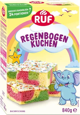 Produktbild von RUF Regenbogen Kuchen Backmischung