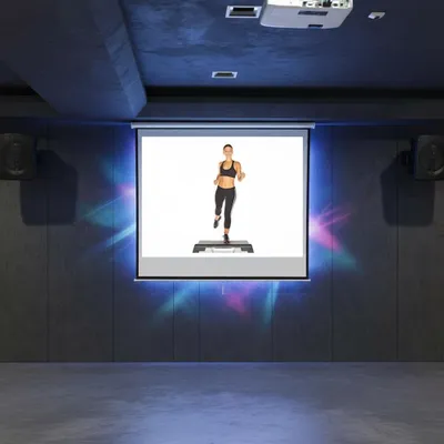 Produktbild von Projektionsleinwand 152×152 cm Rollo, mobile Beamerleinwand 1:1 Format