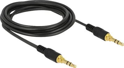 Produktbild von Kabel Klinke 3 Pin 3,5 mm Stecker > Stecker 3,0 m schwarz Delock