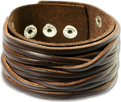 Produktbild von SilberDream Armband Leder -gegerbtes Rindsleder- Schmuck braun Herren LA2248B