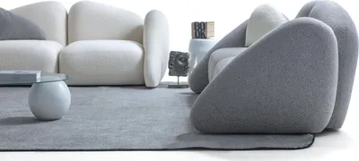 Immagine prodotto di Divani moderni grigi a 3 posti in tessuto per il soggiorno