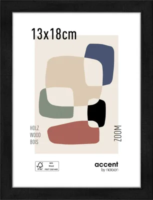 Produktbild von accent by nielsen Holz Bilderrahmen Zoom, 13x18 cm, Schwarz