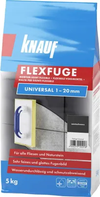 Produktbild von Knauf Fugenmörtel Flexfuge Universal 1 - 20 mm samtschwarz 5 kg