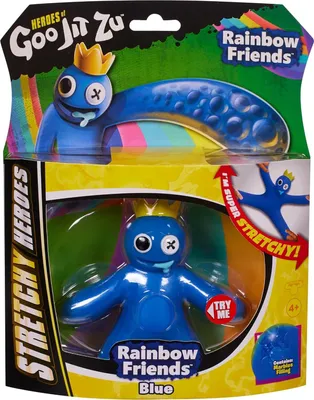 Produktbild von Goo Jit Zu Rainbow Friends, Dehnbare Spielzeugfigur, 4 Jahr(e), Blau