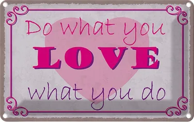 Produktbild von vianmo Blechschild 12x18 cm do what love you Dekoration