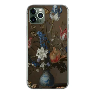 Produktbild von MuchoWow® Handyhülle Schutzhülle Hülle für iPhone 11 Pro Max Blumen in einer Wan-Li-Vase und Muscheln - Gemälde von Balthasar van der Ast Silikon Softcase Handy Hülle - Schutz