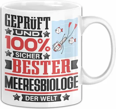 Produktbild von Meeresbiologe Geschenk Lustiger Spruch für Meeresbiologe Geschenkidee Bester Meeresbiologe Der Welt (Weiß)