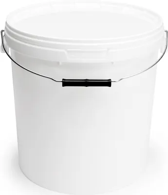 Produktbild von Garronda Eimer mit Deckel, 20 Liter, 100 Stück, für die Lagerung von Lebensmittel- und Chemischen Produkten Weiß GD-0071