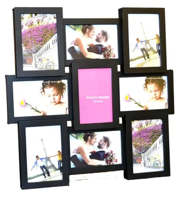 Produktbild von Bilderrahmen Collage für 9 Fotos Fotorahmen für mehrere Fotos Bildergalerie