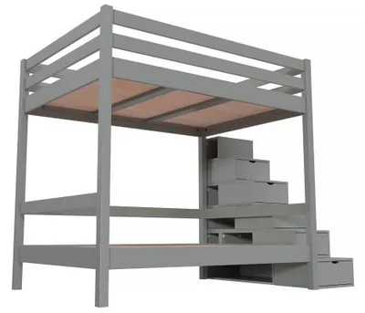 Produktbild von Doppelstockbett Sylvia 140x200 - Grau