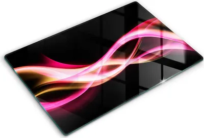 Produktbild von Abdeckung Glas - Küchenabdeckung - 80x52 cm - Abdeckplatte -Abstrakter Neonrauch