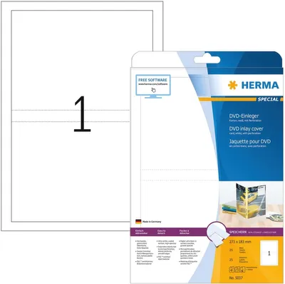 Produktbild von DVD-Einleger perforiert 273x183mm Special A4 VE=32x25 Stück