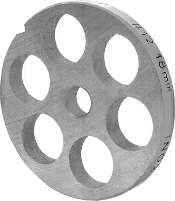 Produktbild von WolfCut INOX Lochscheibe Gr. 10 & 12-18,0 MM Bohrung - für Fleischwolf Reber Typ N.12EL9501 N, Alexanderwerk, Bartscher FW80,12SQO