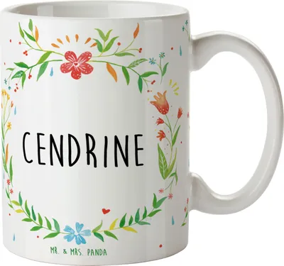Produktbild von Mr. & Mrs. Panda Tasse Cendrine - Geschenk, Henkelpott, schöne, Trinkbecher, mit Spruch, Kaffeetasse
