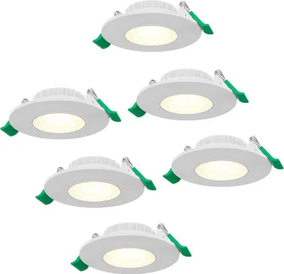 Produktbild von hoftronic LED Einbaustrahler 6W 570lm CCT 2700K-6000K Weiß 6er Set