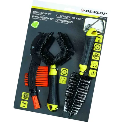 Obrázek produktu pro Dunlop - 3dílná sada na čištění jízdních kol se silnými protiskluzovými rukojeťmi v černé barvě