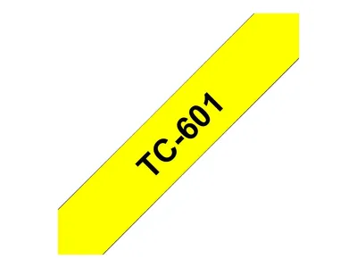 Produktbild von Brother Gloss Laminated Labelling Tape - 12mm, Black/Yellow