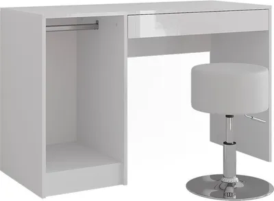 Immagine prodotto di Tavolo da toeletta Vicco Sherry Bianco/bianco lucido 119.8 cm con sgabello, Model 57588