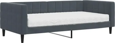 Produktbild von Tagesbett mit Matratze Dunkelgrau 90x190 cm Samt