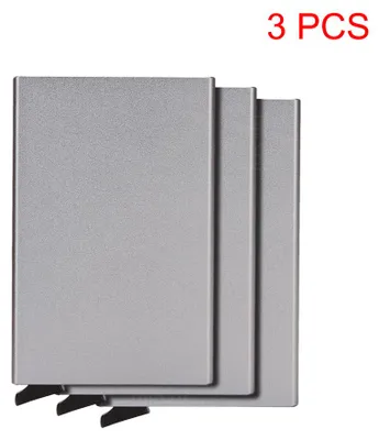 Produktbild von RFID Kartenetui Aluminium Herren Slim Wallet Grau
