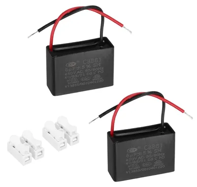 CBB61 Kondensator 6 µF 450 V AC, 2 Stück, 47x32x19 mm