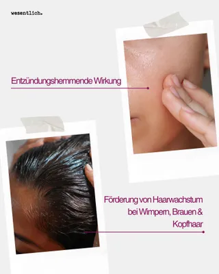 Collage of images showing product benefits, with text overlays.