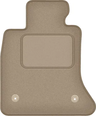 Produktbild von Fahrerfußmatte Velours beige passend für BMW 5 F10_FL (2013-2017, Limousine) – mit Befestigungen – passgenau