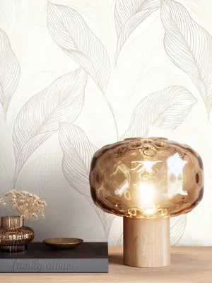Produktbild von NEWROOM Tapete Weiß Vliestapete Dschungel - Dschungeltapete Tropisch Creme Beige Palmen Blätter  Floral