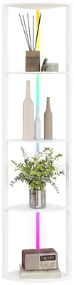 Produktbild von HOMCOM LED Stehlampe 5-stufige dimmbar Stehleuchte mit Regal, RGB Farbwechsel