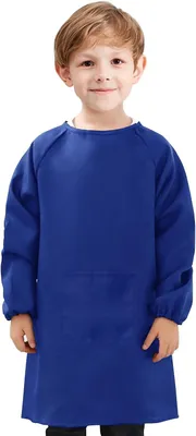 Produktbild von Malerkittel für Kinder, Malerkittel für Kinder im Alter von 8-12 Jahren, Bastelschürze für Kinder mit Ärmeln und Taschen, Schürze für die Schule, Mädchen