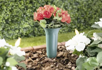 Zdjęcie produktu dla Grabvase PP ca.31 cm grün 5 Stück Verkaufseinheit 113309 4005437140790