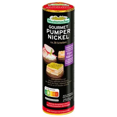 Produktbild von Mestemacher - Gourmet pumpernickel - Party roll - 250g