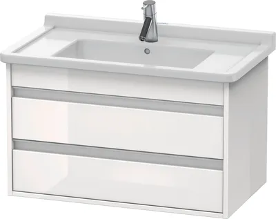 Produktbild von Waschtischunterbau KETHO 465x800x480mm weiß hochglanz weiß hochglanz