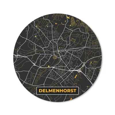 Produktbild von MuchoWow® Mauspad Mousepad Gold - Deutschland - Karte - Stadtplan - Delmenhorst 40x40 cm - Mousepads - Maus Mat - Pad - Mausunterlage - Schreibtisch Accessoires