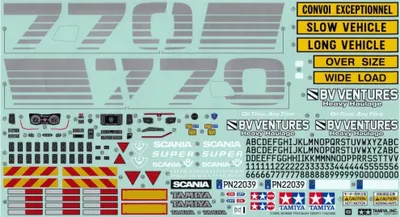 Produktbild von Tamiya Aufkleber Scania 770S 56371