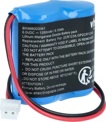 A battery pack with wires and a connector.