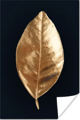 Produktbild von MuchoWow® Poster Gold - Blatt - Luxus 40x60 cm - Plakate für die Wand - Poster Babyzimmer