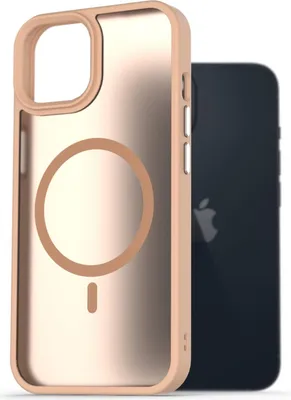 Productafbeelding van AlzaGuard matte hoesje, compatibel met MagSafe, voor iPhone 13, zandkleur