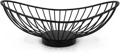 Produktbild von Obstkorb 25 x 13,5 x 9 cm, Metall, mattschwarz, für Tisch
