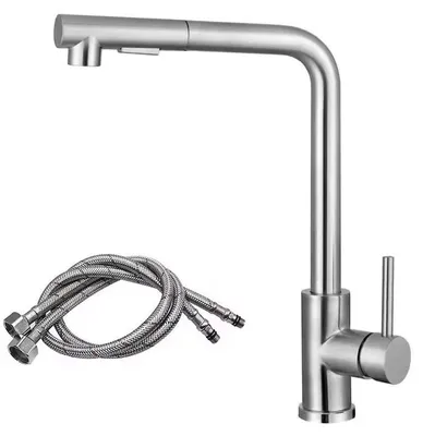 Immagine prodotto di Rubinetto da cucina, doccetta estraibile, facile da installare, cromato